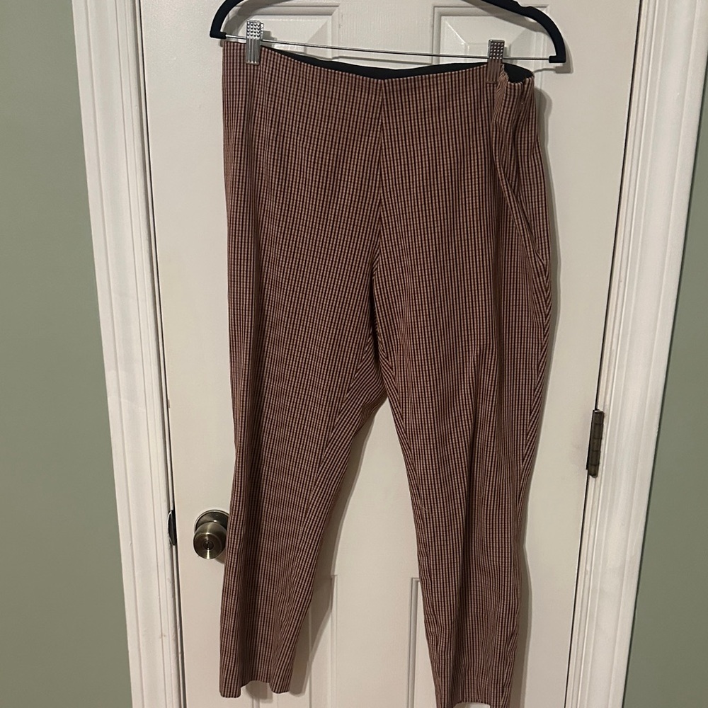 a new day Brown Micro-Check Dress Pants